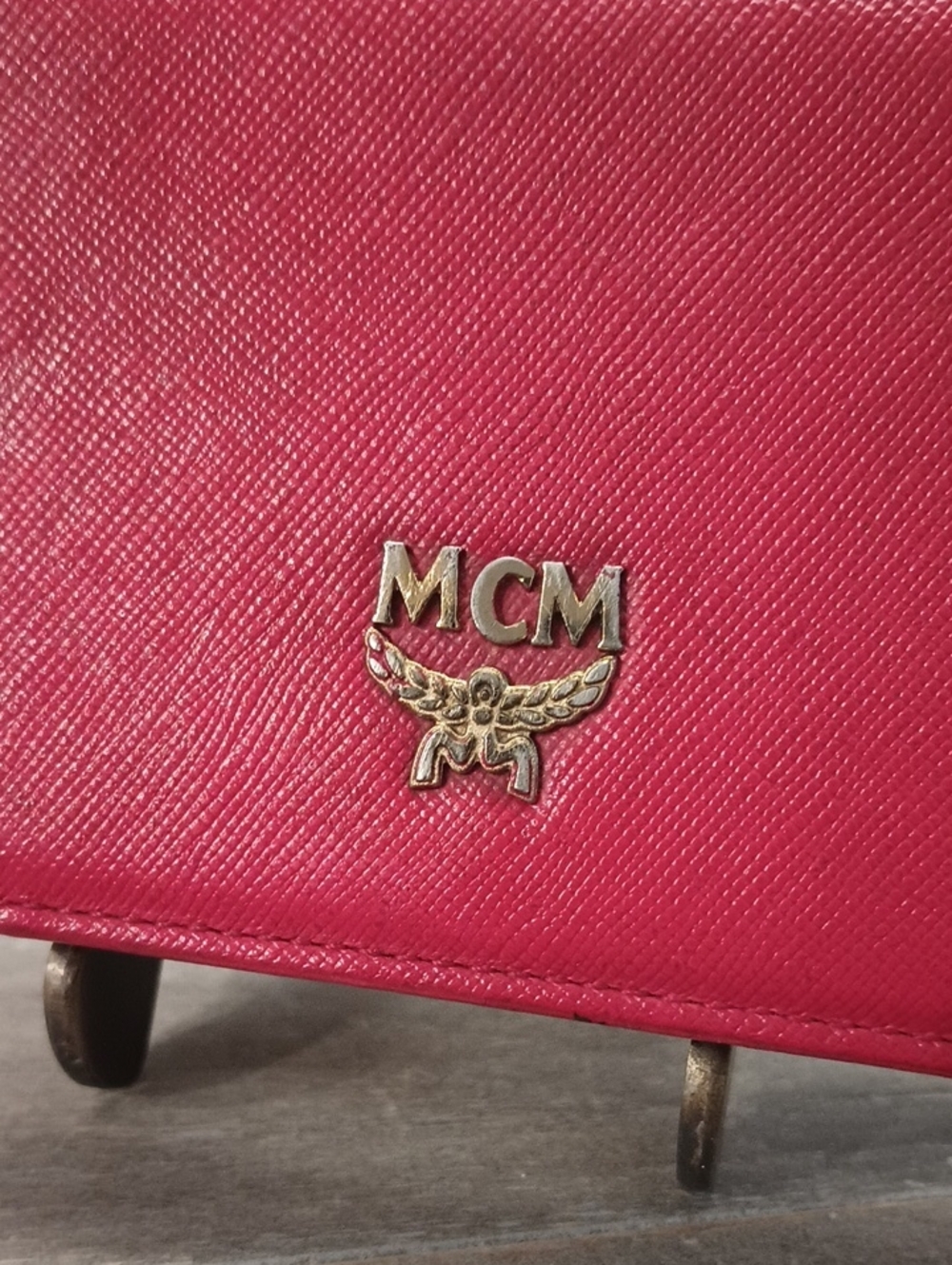MCM Red Compact Wallet - Picture 6 of 9